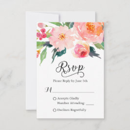 Resposta de RSVP Botânica de Cores Aquáticas Whims