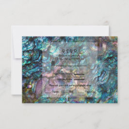 Resposta de RSVP da concha de abalone iridescente 