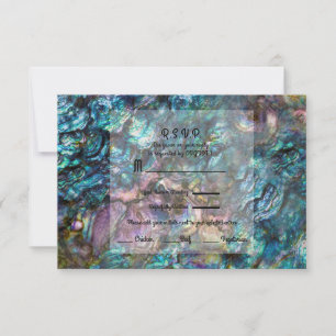 Resposta de RSVP da concha de abalone iridescente 