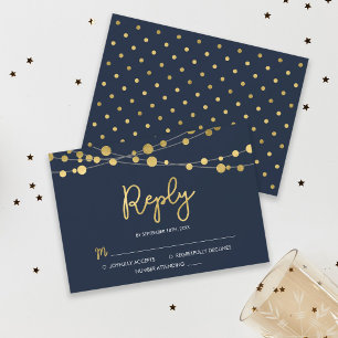 Resposta de RSVP de Cadeias Azuis Elegantes