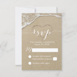 Resposta de RSVP de Casamento de Praia de Sand