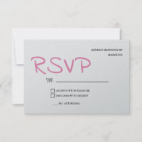 Resposta de RSVP de Casamento de Prata Metálico