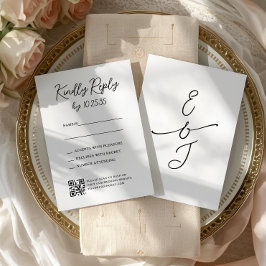 Resposta de RSVP de Casamento Simples e Caprichoso