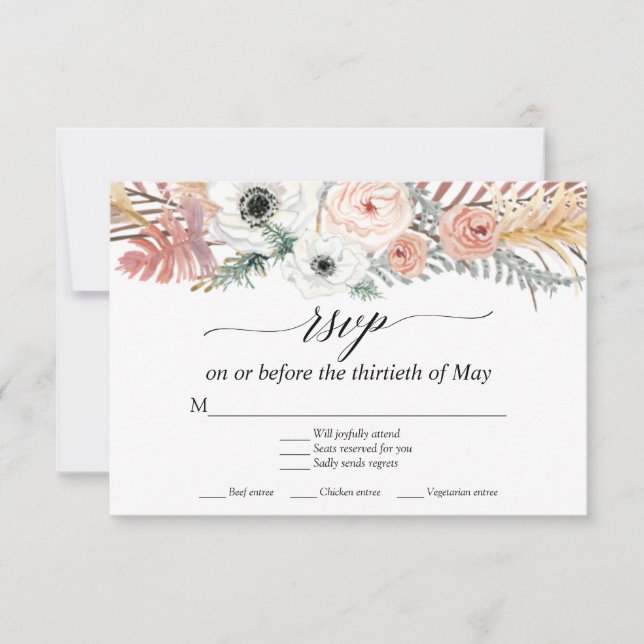 Resposta de RSVP Floral Branco Boho Capim Pampas P (Frente)