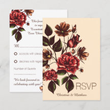 Resposta de RSVP Floral de Outono e Caída
