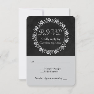 Resposta de RSVP Floral Rústica para Casamento em 