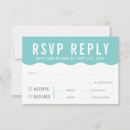 RESPOSTA DE RSVP moderna ousada fofa onda menta