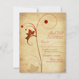 Resposta de RSVP para Casamento de Bagas de Videir