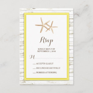 Resposta de RSVP para Casamento na Praia com Estre