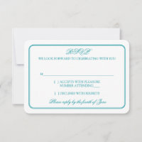 Resposta de RSVP para Casamento Tradicional em Azu