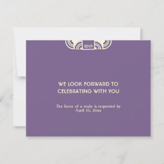 Resposta de RSVP para invólucro de casamento deco