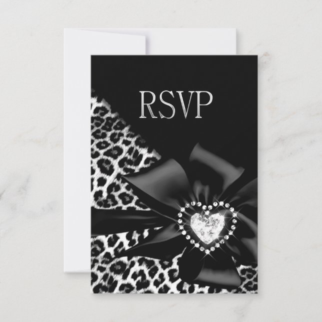 Resposta de RSVP para Qualquer Festa Leopardo Pret (Frente)