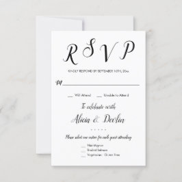 Resposta de Seleção de Menu de Entrada RSVP 3