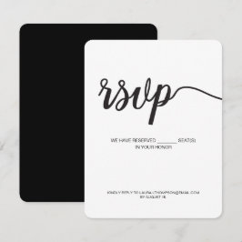 Resposta Digital Simples de Preto e Script Branco