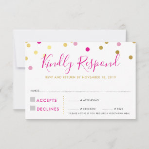 RESPOSTA DO RSVP RESPOSTA glam confetti spot Gold 