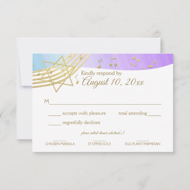 Resposta Dourada do Music Bat Mitzvah (Frente)