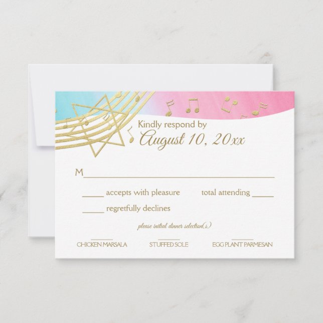 Resposta Dourada do Music Bat Mitzvah (Frente)