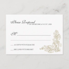 Resposta Dourada e Cinza do Ornamentado Vintage