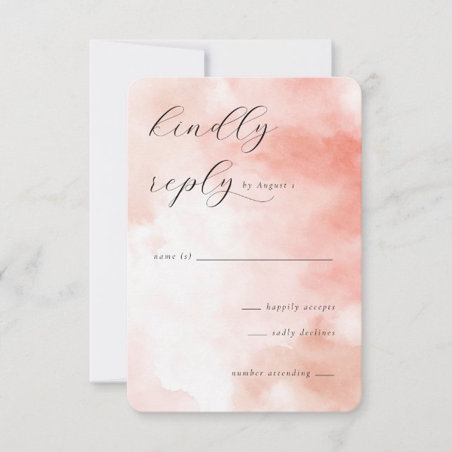 Resposta Elegante com Aquarela de Pêssego (Frente)