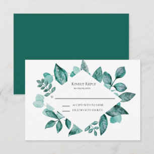 Resposta Elegante do Teal Greenery, Casamento de A