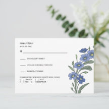 Resposta Floral Moderna ao Casamento Periwinkle Bl
