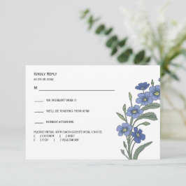 Resposta Floral Moderna ao Casamento Periwinkle Bl