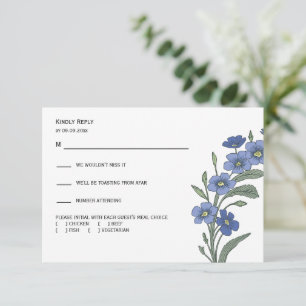 Resposta Floral Moderna ao Casamento Periwinkle Bl
