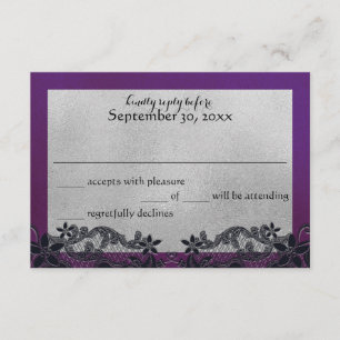 Resposta Floral Negra Roxo e Prata