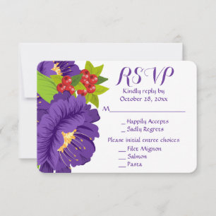 Resposta Floral Roxa Festa de Casamento