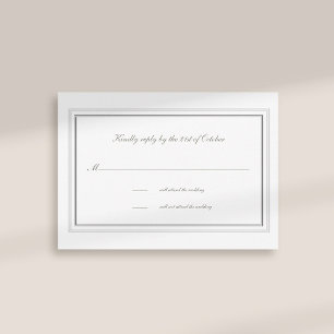 Resposta Formal De Casamento De Frame Embossed Dup