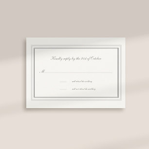Resposta Formal De Casamento De Frame Embossed Pea