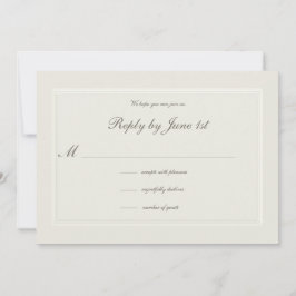 Resposta Formal De Casamento Tradicional Do Ecru D