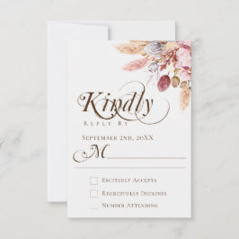 Resposta Gentil Elegante Casamento Boho Grama Pamp