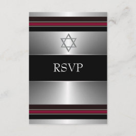 Resposta para Bar Mitzvah Estrela de David Preta V