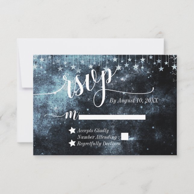 Resposta para Casamento Celestial Noite Estrelada  (Frente)