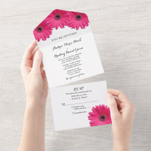Resposta para Casamento Floral com Gerbera Rosa
