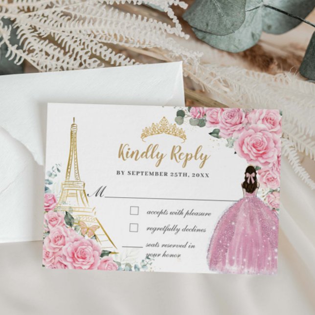 Resposta para Mis 15 Floral Rosa Torre Eiffel Pari (Criador carregado)