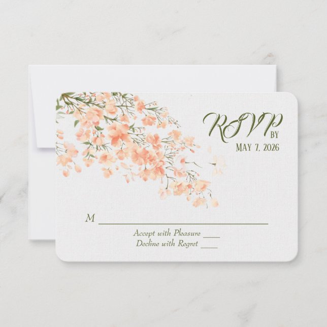 Resposta para o casamento das flores de pêssego (Frente)