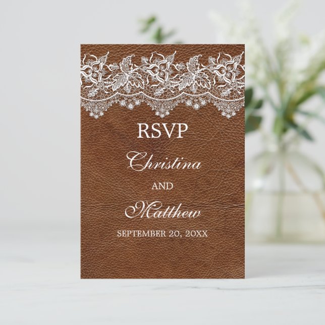 Resposta para o Casamento Leather and Lace Look (Em pé/Frente)