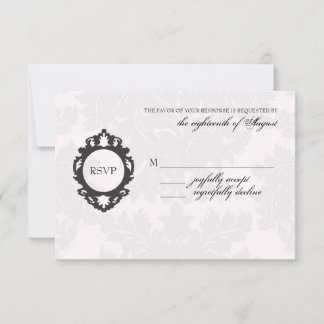 Resposta personalizável ao Casamento tema damasco