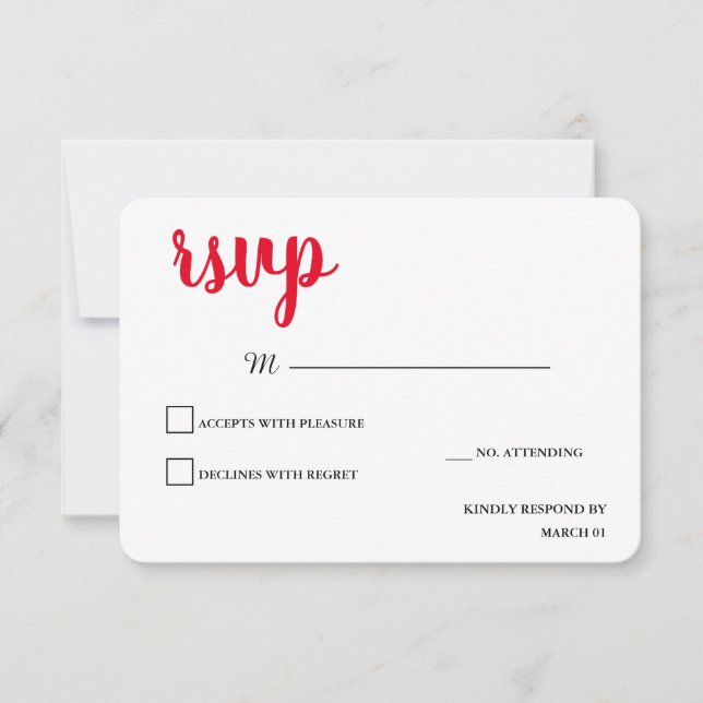 Resposta Resposta Moderna Simples Branco Vermelho  (Frente)