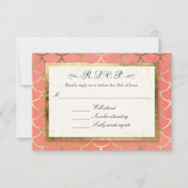 Resposta RSVP Art Deco Shell Casamento Formal Dour