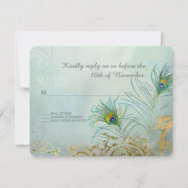 Resposta RSVP: Casamento Elegante Dourado de Feath