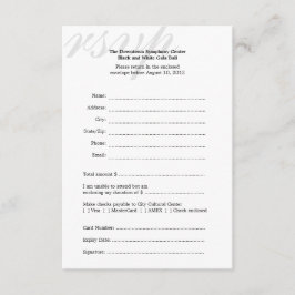 Resposta RSVP corporativa de bola de gala branca e