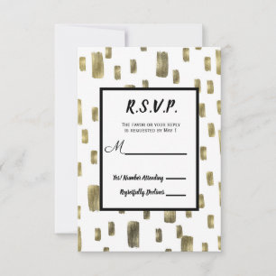 Resposta RSVP de Bronze de Cobre Dourado Pincel de