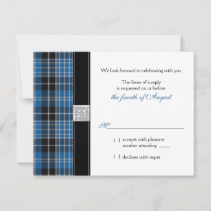 Resposta RSVP de Casamento Celtic Clark Tartan