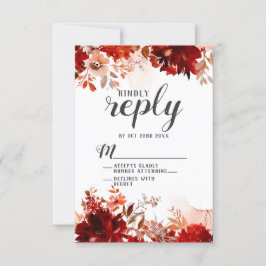 Resposta RSVP de Casamento de Belezas Floral de To