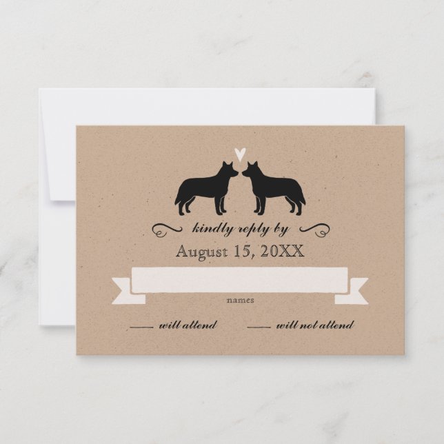 Resposta RSVP de Casamento de Cães de Bovinos Aust (Frente)