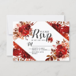 Resposta RSVP de Casamento de Casamentos Florais d