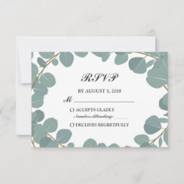 Resposta RSVP de Casamento de Eucalyptus Wreath Gr